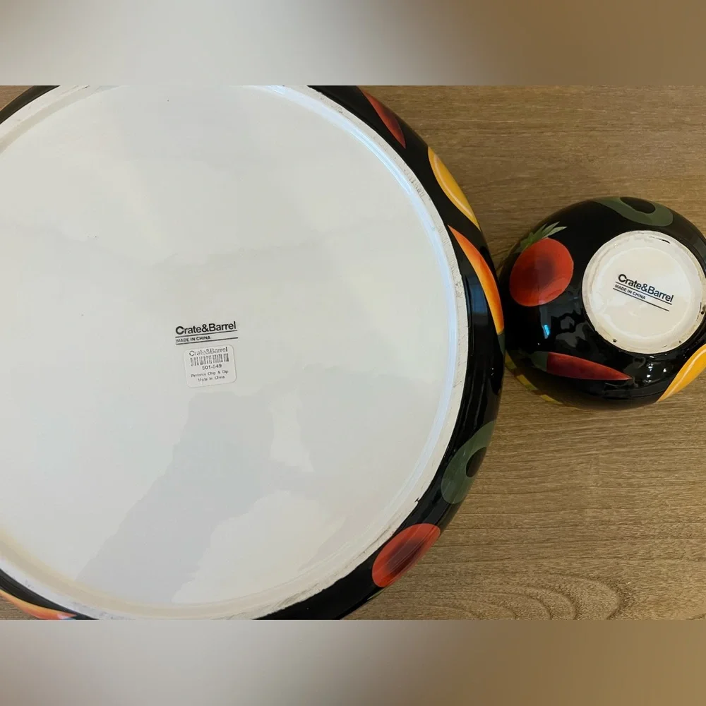 Vintage Crate&Barrel Chip and Dip Set